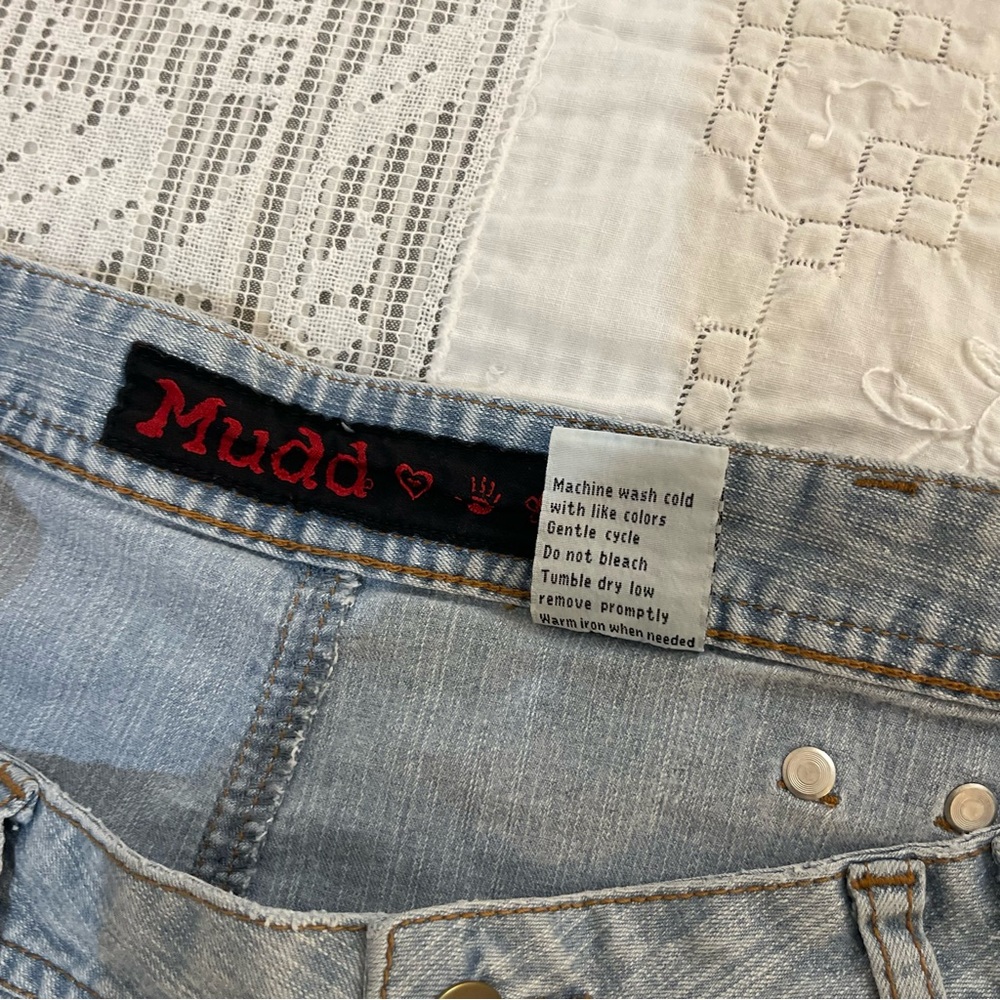 vintage y2k mudd denim pleated mini skirt - Picture 6 of 6